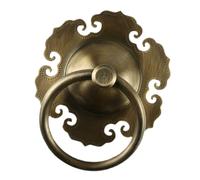 SHINEOFI Batacchio della Porta Vintage in Ottone, Stile Cinese per Porte | Facile da Installare e Pulire, Decorazione Compatibile Porta, Finitura Oro, per Ville e Porte di Sicurezza