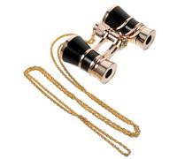 SHINEOFI Binocolo Mini Da Teatro Per Donna Con Catena, Piccolo Telescopio Compatto Portatile in Ferro Per Concerti, Eventi All’aperto e Spettacoli, Design Elegante Nero