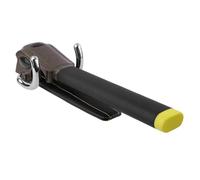 SHINEOFI Bloccasterzo Pieghevole in Lega di Alluminio Maniglia in PU e Allarme Clacson Dispositivo Antifurto per Auto Zone Antiusura Adatto a Volanti di Vari Spessori Facile da Riporre