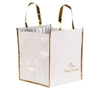 SHINEOFI Borsa Termica per Alimenti Chiusura a Strappo 10” 36X36X40 CM Borsa Portapranzo Isolante per Trasporto Torte e Pizza Sacchetto Leggero per Conservazione Calore Alimenti da