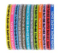 SHINEOFI Braccialetti Aiutano a Ricordare le Tabelline in Silicone per 12 Pezzi, Decorativi e Pratici per Compleanni di Compagni di Classe