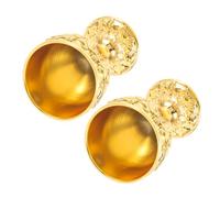 SHINEOFI Calice D’oro Vintage in Metallo Inciso, Set 2 Pezzi, Coppa di Vino Medievale Decorativa per Pranzi a Tema Rinascimentale e Feste Cosplay