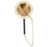 SHINEOFI Campanello Buddhista in Ottone Oro, Strumento Musicale per Meditazione Facile da Impugnare e Portatile, come Regalo per Buddisti e Accessorio Tempio