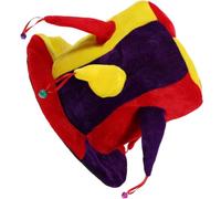 SHINEOFI Cappello da Clown Multicolore, Cappello da Giullare a 4 Punte Campanelli, Accessorio Costume Carnevale e Festa di Compleanno per Donna e Uomo