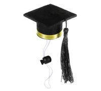 SHINEOFI Cappello da Laurea per Piccoli Animali Domestici Regolabile Nappa Gialla, Mini Berretto Decorativo per Porcellino D'india e Criceti, Accessorio Fotografico per Feste e Ritratti