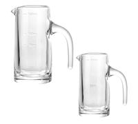 SHINEOFI Caraffa per Vino in Vetro 100Ml+150Ml Set da 2 Misurini per Liquidi e Decanter per Liquori Bicchieri Graduati per Bar e Ristoranti per Servire Vino Succhi e Tè Freddo