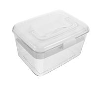 SHINEOFI Cassetta Porta Medicinali in Plastica Trasparente con Maniglia Organizer per Compresse e Flaconi Valigetta Pronto Soccorso Portatile per Casa Viaggi e Ufficio