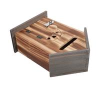 SHINEOFI Cassetta Postale da Parete in Legno Vintage a Forma di Casa con Serratura, Grande Cassetta di Sicurezza Multiuso per Ingresso e Ufficio, Soluzione Compatta per Organizzazione