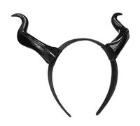 SHINEOFI Cerchietto Corna Diavolo Nero per Halloween e Spettacoli | PP Leggero, Design Unico e Artistico, Facile da Abbinare, per Ragazze Adolescenti e Uomini