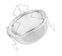 SHINEOFI Cestello per Friggere in Acciaio 2 Pezzi 18Cm 22Cm con Manico Resistente al Calore Cestino Multiuso per Patatine e Fritti Strumento per Cucina e Filtraggio Olio