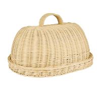 SHINEOFI Cestino in Rattan Copertura Protettiva per Alimenti Vassoio Portafrutta e Portapane per Cucina Set Decorativo Resistente per Picnic Barbecue e Feste all’Aperto