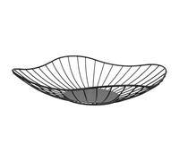 SHINEOFI Cesto Portafrutta in Filo Metallico Nero Compatto Fruttiera da Tavolo per Cucina Cestino Decorativo Versatile per Bancone e Sala da Pranzo Facile da Pulire e Salvaspazio