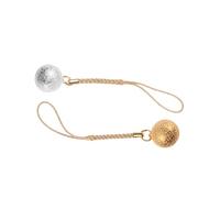 SHINEOFI Ciondoli per Cellulare 2 Pezzi con Campanellino Tondo in Rame e Nappina Appendibile, Accessori Delicati per Zaino e Costume, per Decorazioni DIY Colore Casuale