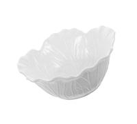 SHINEOFI Ciotola Portata Porcellana Bianca Design per Insalate e Antipasti Piatto Decorativo Versatile per Fotografia e Tavola Elegante