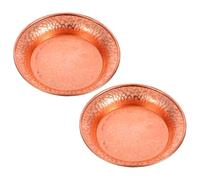 SHINEOFI Ciotole in Rame Martellato 2 Pezzi 10,9 CM, Vassoi Decorativi per Salse e Condimenti, Piatti Porta Monete e Snack, Contenitori Versatili per Cucina e Tavolino