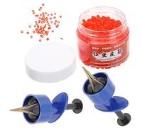 SHINEOFI Clip per Esche Vermi Rossi in ABS Elastico Blu, Accessorio da Pesca Multifunzione per Esche Sicure e Mani Pulite, per Pesca All'aperto
