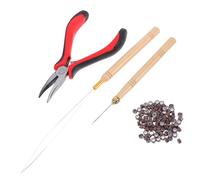 SHINEOFI Completo per Extension con Pinza Sicura Gancio e Micro Silicone Kit Portatile per Installazione e Acconciature Fai da Te Compatibile con Varie Parrucche e Materiali