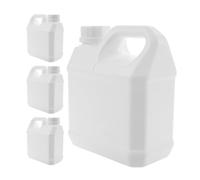 SHINEOFI Contenitori per Liquidi Riutilizzabili 1 Litro Coperchio Ermetico Brocche di Stoccaggio in Plastica Alimentare Bianca Set 4 Pezzi per Laboratorio Cucina e Trasporto Sicuro di