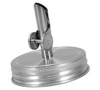 SHINEOFI Coperchio per Barattoli Beccuccio Versatore Automatico in Acciaio Inossidabile 304 Compatibile Bottiglie da 70 MM Accessorio per Cucina per Olio Aceto e Condimenti Liquidi