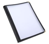 SHINEOFI Copertina Trasparente Cambio Contenuti Facile per Menu A4 10 Pagine in Pvc Resistente alle Macchie, Design Professionale per Hotel e Caffè