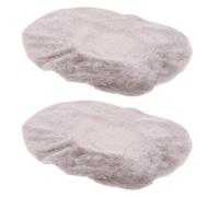 SHINEOFI Copriwater Soffice Antiscivolo per Sedile Rotondo e Allungato, Copriwater Lavabile in Pile Grigio Chiaro, Copertura Protettiva Calda e Decorativa per Bagno, Set da 2 Pezzi