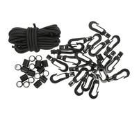 SHINEOFI Corda Elastica Marina Gancio, Nero, Pom Resistente | 5 Metri di Lunghezza, Set 1 Pezzo, Accessori per Barca e Legatura Dock