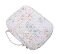 SHINEOFI Custodia per Bibbia da Donna 11" con Maniglia e Doppia Cerniera, Organizer Multitasche per Sacre Scritture e Accessori, Borsa Portabibbia Trapuntata per Studio e Culto