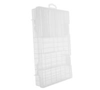 SHINEOFI Custodia Porta Batterie Aa Aaa con Scomparti per Celle a Bottone, Organizer in Plastica Trasparente con Coperchio a Scatto, Portatile per Uso Domestico, Ufficio e Viaggio