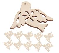 SHINEOFI Decorazioni in Legno a Forma di Colomba della Pace 20 Pezzi Materiale Legno Beige Non Verniciate, per Progetti Artigianali e Pittura per Tutte le Età