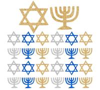SHINEOFI Decorazioni per Hanukkah Coriandoli Glitterati a Sei Punte Set da 100 Pezzi per Decorazioni da Tavola e Feste Effetto Scintillante Sicuro e senza Sbavature per Eventi Religiosi