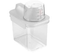 SHINEOFI Distributore di Bucato Liquido 1,1l Trasparente Scala Graduata e Coperchio, Bottiglia Ricaricabile Multiuso per Bagno, Lavanderia e Organizzazione Domestica