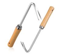 SHINEOFI Estirpatore Manuale Erbacce in Acciaio con Manico Ergonomico Antiscivolo Utensile Resistente per Diserbo Radici e Trapianto Adatto Vari Tipi di Terreno per Giardino e Orto