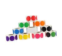 SHINEOFI Etichette Adesive Colorate A Forma Di Punti Rotondi 5000 Pezzi Etichette Adesive Circolari Cancellabili A Secco