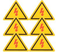 SHINEOFI Etichette di Sicurezza Alta Tensione 6 Pezzi in Policarbonato 45Mm Adesivi per Quadri Elettrici per Impianti Industriali e Scuole