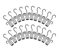 SHINEOFI Ganci Porta Scarpe 20 Pezzi in Plastica Nero per Uso Domestico e Viaggi Design Leggero e Stabile per Tutte le Taglie