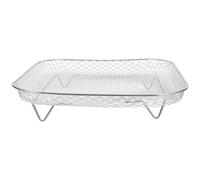 SHINEOFI Graticola Quadrata per Friggitrice ad Aria in Acciaio Inossidabile 304 Multiuso per Cottura Grigliatura e Cottura a Vapore Rete Scolante per Olio da Cucina Indoor