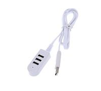 SHINEOFI Hub USB Multi Porta USB Port, Caricatore 3a Multiplo in Plastica Bianca, Trasmissione Dati ad Alta Velocità, Facile da Trasportare, per Computer e Laptop