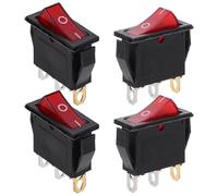 SHINEOFI Interruttore a Levetta per Fornello Elettrico 4 Pezzi Pulsante di Ricambio in Plastica Resistente ad Alte Temperature Compatibile Pentole Elettriche per Cucina Professionale