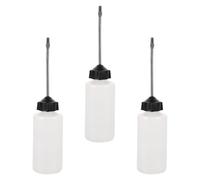 SHINEOFI Kit 3 Pezzi Bottiglie Olio per Macchina da Cucire in Plastica Flessibile Infrangibile Ugello in Ferro e Cappuccio Accessori per Lubrificazione Precisa e Manutenzione Macchine da