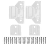 SHINEOFI Kit Completo di Accessori per Cancello Bianco in Plastico Chiusure e Staffe per Installazione Facile, Sicurezza Migliorata per Porte e Recinzioni Interne