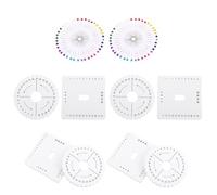 SHINEOFI Kit per Intrecciare Braccialetti con Tavole in Schiuma Eva 10X10 CM 4 Quadrate e 4 Rotonde 2 Set di Perni di Posizionamento Strumento Portatile per Tessitura Manuale e Progetti