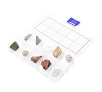 SHINEOFI Kit Per Raccolta Di Rocce e Minerali Di Geologia Con Fossili e Includes Scatola Espositiva e Guida Didattica Per Ragazzo e Studenti
