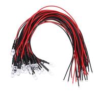 SHINEOFI Lampada LED da 5 Mm Precablata 12v Blu, Segnalatore Luminoso Cavo da 20 Cm, Set 25 Pezzi per Indicatori Elettronici e Illuminazione Decorativa