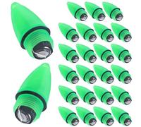 SHINEOFI Lampade da Pesca LED per Allarme Morsi, 25 Pezzi Luce Verde Chiaro in Abs Batteria a Bottone, Multifunzione e Facile da Usare per Pesca All'aperto