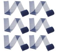 SHINEOFI Larghezza 4cm Confezioni Regalo per Resistente allo Strappo e 6 Rotoli Nastro in Chiffon Blu Bordi Sfrangiati Rustico Sofisticato 5 Metri Bouquet Floreali