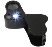 SHINEOFI Lente Dingrandimento per Gioielli 30x 60x Ad Alta Definizione con Illuminazione A LED Tester Portatile per Gemme per La Valutazione dei Gioielli