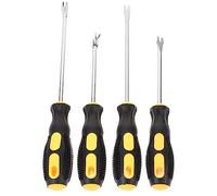 SHINEOFI Levachiodi Acciaio Inossidabile 4 Pezzi Set Estrattore Chiodi e Levapunti Per Tappezzeria Impugnatura Gomma Antiscivolo, Strumento Smontaggio Leggero Compatto Per Falegnami e Fai Da Te