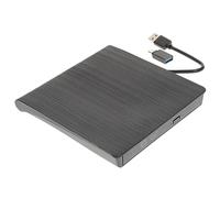 SHINEOFI Masterizzatore Cd Dvd Esterno USB 3.0 Vassoio Design Slim per Laptop e Desktop Registrazione Facile e Veloce Nero