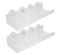 SHINEOFI Mensola da Finestra per Piante con Ventosa 2 Pezzi, Supporto Salvaspazio in Acrilico Trasparente per Piante Grasse e Erbe Aromatiche da Interno, Estensione Davanzale