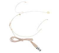 SHINEOFI Microfono a Condensatore Omnidirezionale Doppio Gancio Auricolare, Spina a Tre Poli, Resistente per Trasmissione Vocale, Compatibile Dispositivi, per Guide Turistiche e Conferenze